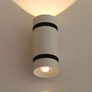 Contemporary Cylinder Aluminum Exterior LED Wall Lamp Zawala Image - 1