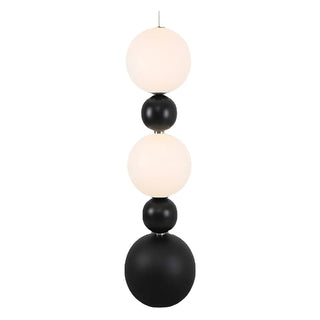 ZOWALA - Contemporary Gourd Black Sculptural Resin Floor Lamp Image - 7