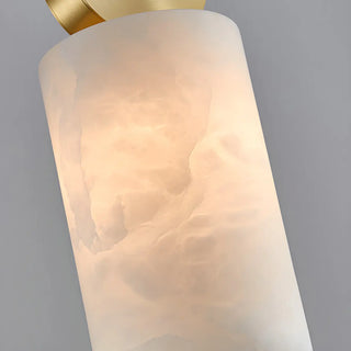 Contemporary Brass Alabaster Cube Bedroom Pendant Light Zawala Image - 9