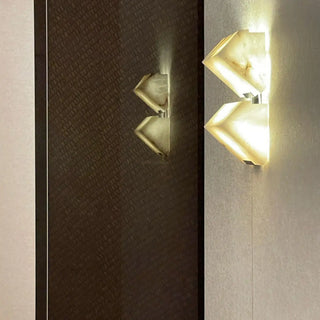 Modern White Geometric Metal Wall Light LED Sconce Zawala Image - 1