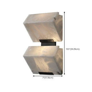 Modern White Geometric Metal Wall Light LED Sconce Zawala Image - 17
