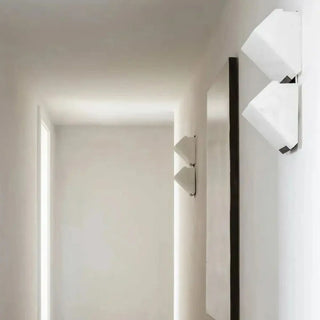 Modern White Geometric Metal Wall Light LED Sconce Zawala Image - 2