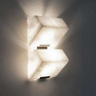 Modern White Geometric Metal Wall Light LED Sconce Zawala Image - 4
