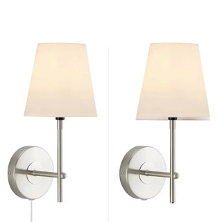 ZOWALA - Contemporary Chrome Cylinder Bedroom Wall Sconce Image - 11