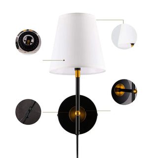 ZOWALA - Contemporary Chrome Cylinder Bedroom Wall Sconce Image - 13