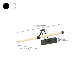 ZOWALA - Contemporary Clear Acrylic Adjustable Linear Vanity Light Image - 17