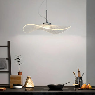 Artistic Contemporary Wave Acrylic Dining Room Pendant Light Zawala Image - 1