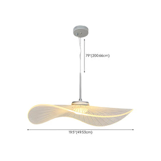 Artistic Contemporary Wave Acrylic Dining Room Pendant Light Zawala Image - 11