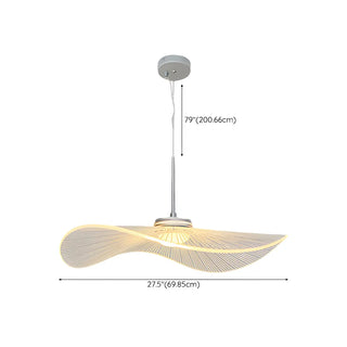 Artistic Contemporary Wave Acrylic Dining Room Pendant Light Zawala Image - 13