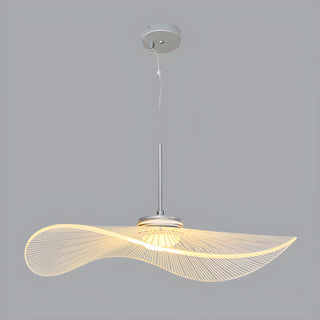 Artistic Contemporary Wave Acrylic Dining Room Pendant Light Zawala Image - 6