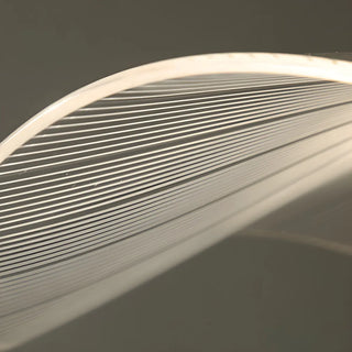 Artistic Contemporary Wave Acrylic Dining Room Pendant Light Zawala Image - 8