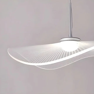 Artistic Contemporary Wave Acrylic Dining Room Pendant Light Zawala Image - 9