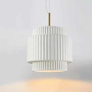 ZOWALA - Contemporary Cylinder Resin Dining Room Green Pendant Light Image - 12