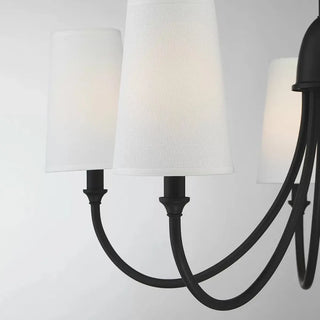 Contemporary Arm Fabric Large Dining Room Black Chandelier Image - 10