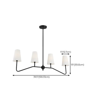 Contemporary Arm Fabric Large Dining Room Black Chandelier #size