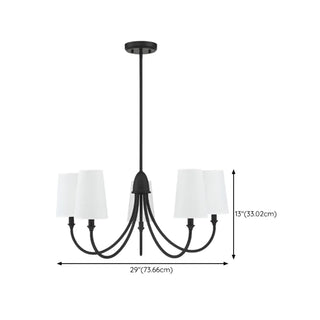 Contemporary Arm Fabric Large Dining Room Black Chandelier Image - 13