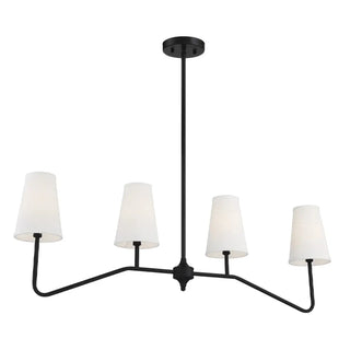 Contemporary Arm Fabric Large Dining Room Black Chandelier Image - 5