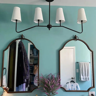 Contemporary Arm Fabric Large Dining Room Black Chandelier Image - 6