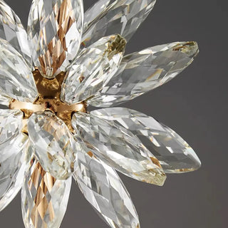 ZOWALA - Contemporary Dome Crystal Bedroom Gold Pendant Light Image - 11