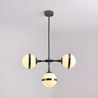 ZOWALA - Contemporary Gold Milk Glass Globe Chandelier Dining Room Image - 9