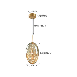 ZOWALA - Contemporary Dining Room Geometric Glass Pendant Light #size