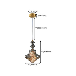ZOWALA - Contemporary Dining Room Geometric Glass Pendant Light Image - 19