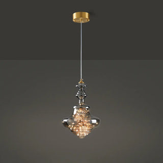 ZOWALA - Contemporary Dining Room Geometric Glass Pendant Light Image - 9