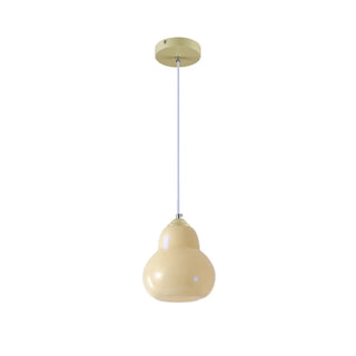 ZOWALA - Contemporary White Glass Gourd Pendant Light Image - 10