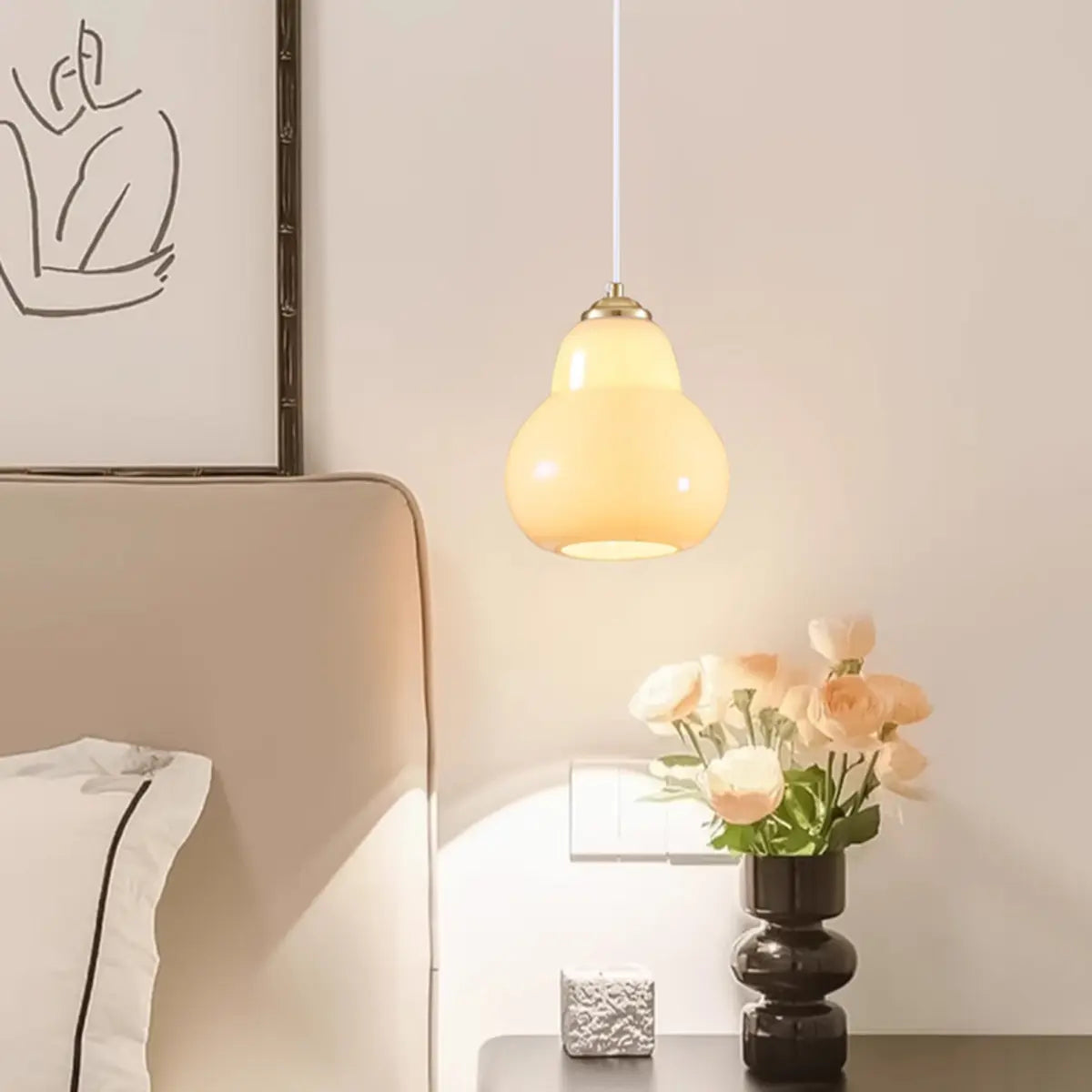 gourd glass design pendant light