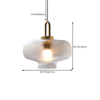 Contemporary Lantern Glass Living Room Gold Pendant Light #size