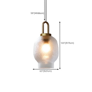 Contemporary Lantern Glass Living Room Gold Pendant Light Image - 13