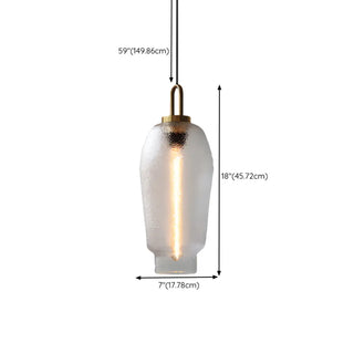 Contemporary Lantern Glass Living Room Gold Pendant Light Image - 14