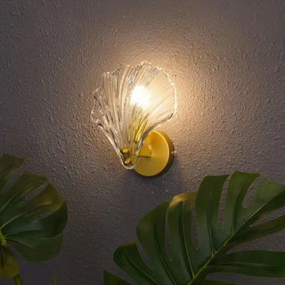 ZOWALA - Elegant Gold Seashell Glass Vanity Wall Light Image - 10