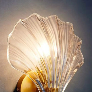 ZOWALA - Elegant Gold Seashell Glass Vanity Wall Light Image - 14