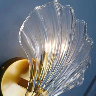 ZOWALA - Elegant Gold Seashell Glass Vanity Wall Light Image - 15