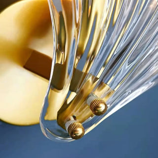 ZOWALA - Elegant Gold Seashell Glass Vanity Wall Light Image - 16
