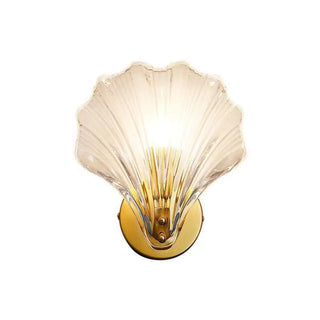 ZOWALA - Elegant Gold Seashell Glass Vanity Wall Light Image - 17