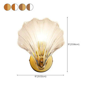 ZOWALA - Elegant Gold Seashell Glass Vanity Wall Light #size