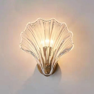 ZOWALA - Elegant Gold Seashell Glass Vanity Wall Light Image - 8