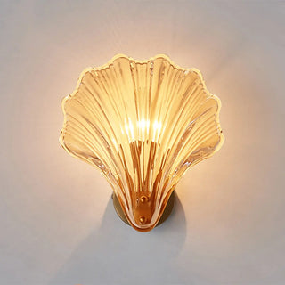 ZOWALA - Elegant Gold Seashell Glass Vanity Wall Light Image - 9