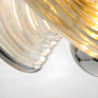 ZOWALA - Contemporary Globe Glass Living Room Amber Pendant Light Image - 8