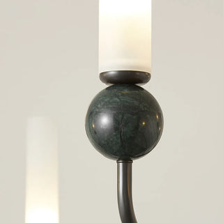 ZOWALA - Modern Adjustable Height Geometric Brass Acrylic Chandelier Image - 6