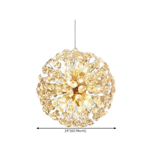 ZOWALA - Luxury Gold Double Tier Circle Clear Crystal Chandelier Image - 16