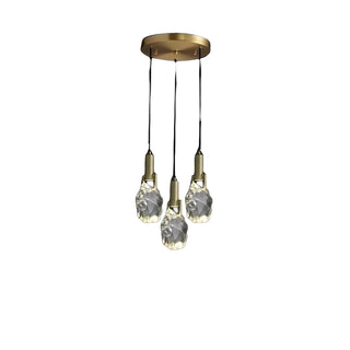 Contemporary Clear Crystal Stone Bedroom Pendant Light Zawala Image - 6