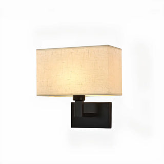 Contemporary Gold Rectangular Fabric Wall Sconce Zawala Image - 10
