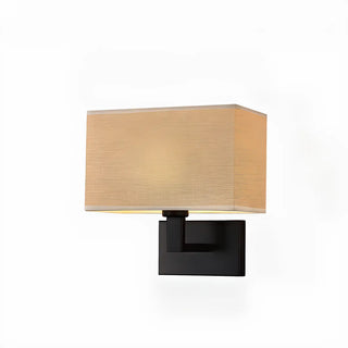 Contemporary Gold Rectangular Fabric Wall Sconce Zawala Image - 14