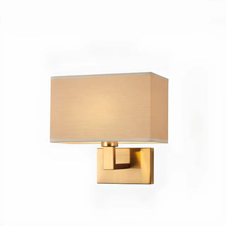 Contemporary Gold Rectangular Fabric Wall Sconce Zawala Image - 17