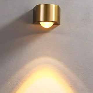 Contemporary Gold Cylinder Metal LED Vanity Sconce Zawala Image - 12