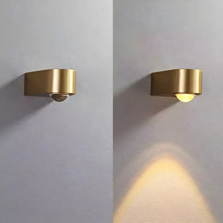 Contemporary Gold Cylinder Metal LED Vanity Sconce Zawala Image - 13