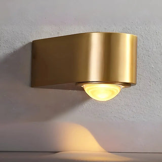 Contemporary Gold Cylinder Metal LED Vanity Sconce Zawala Image - 7